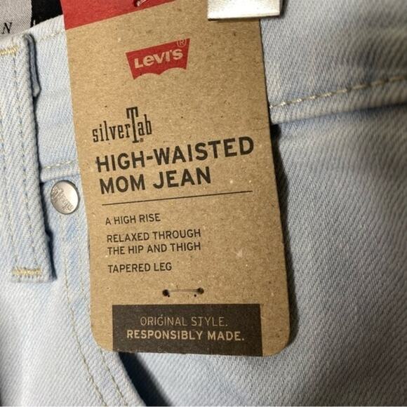 NWT Levi’s Silvertab High Rise Mom Jeans Size 30x27 - Picture 8 of 9
